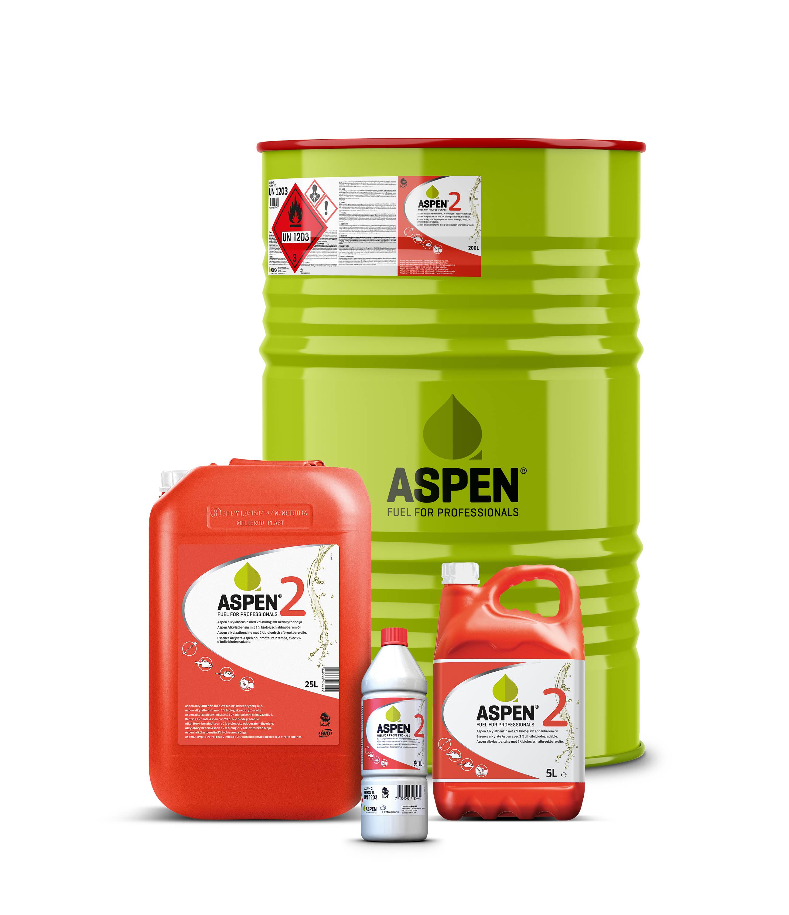 ASPEN 2 5 Liter, Zweitakt-gemisch, biologisch abbaubar, sorgt für